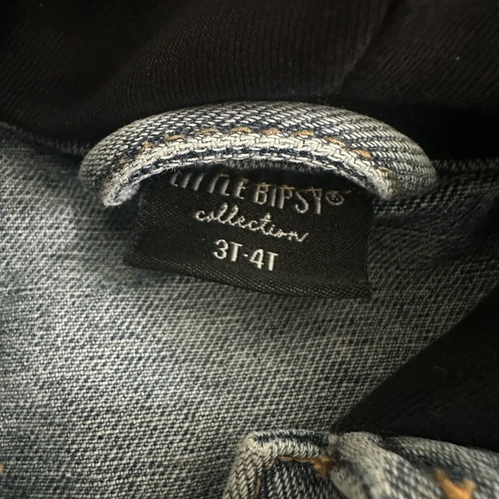 Little bipsy hooded‎ denim jacket 3t-4t